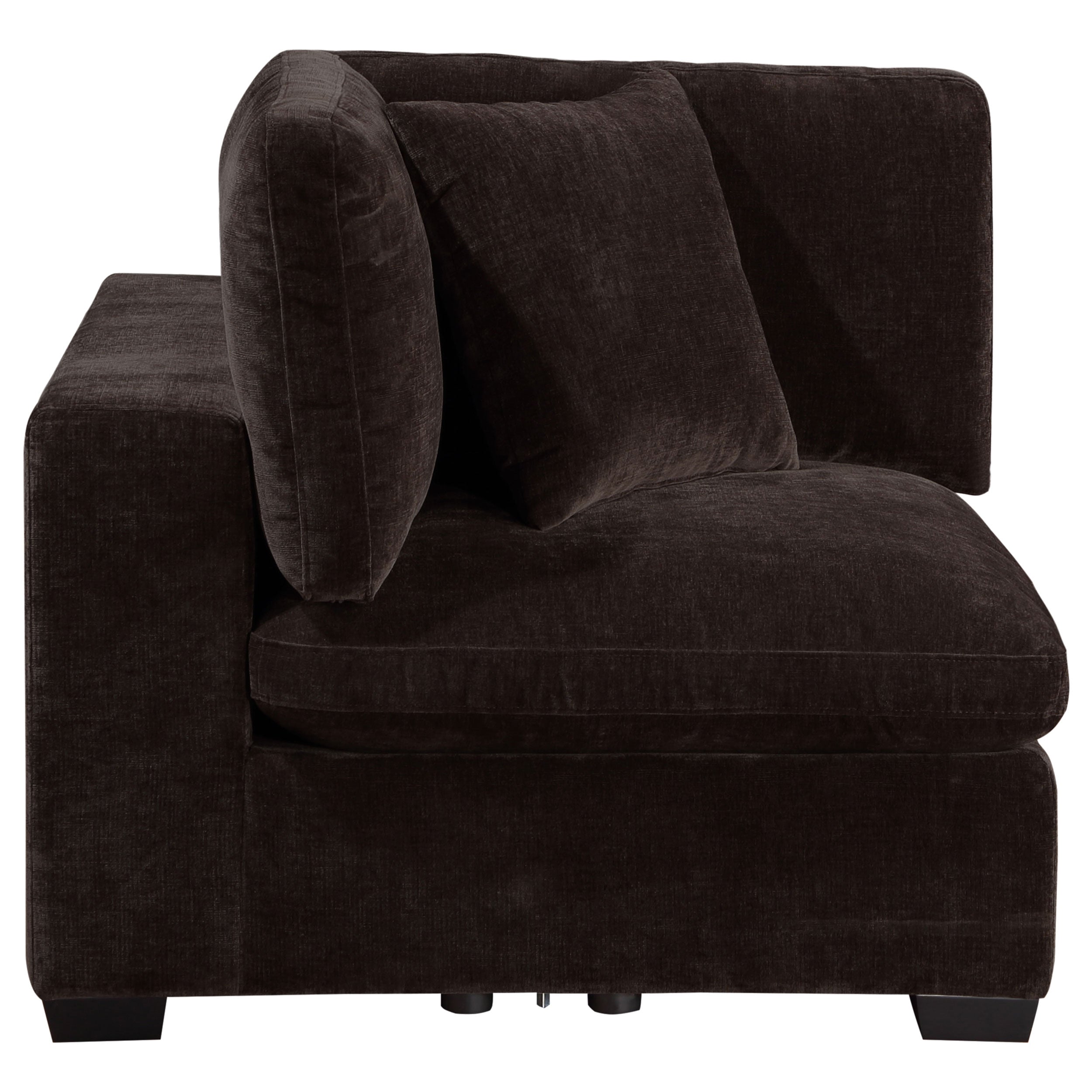 Lakeview Upholstered Corner Chair Dark Chocolate - MyWaynesHome #