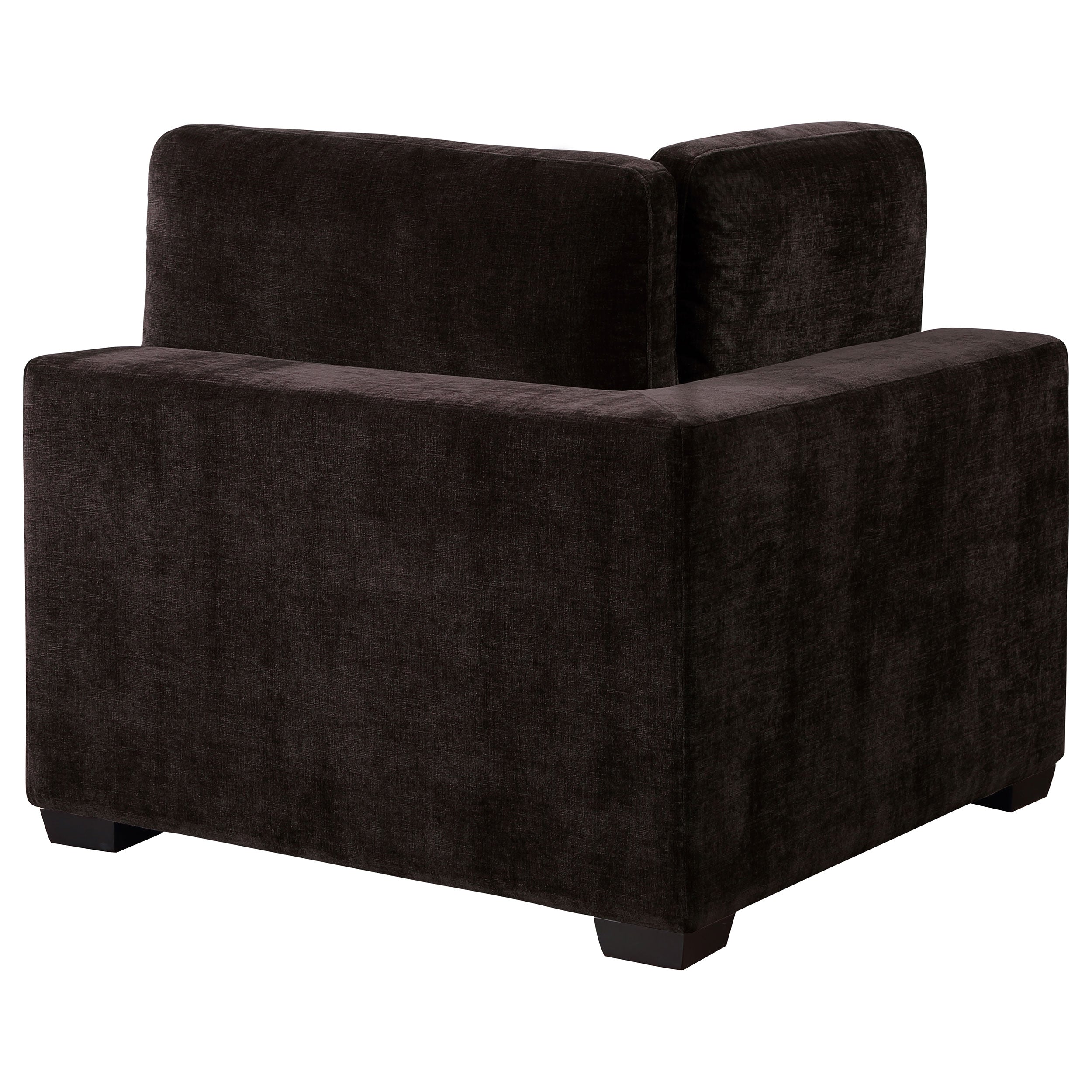 Lakeview Upholstered Corner Chair Dark Chocolate - MyWaynesHome #