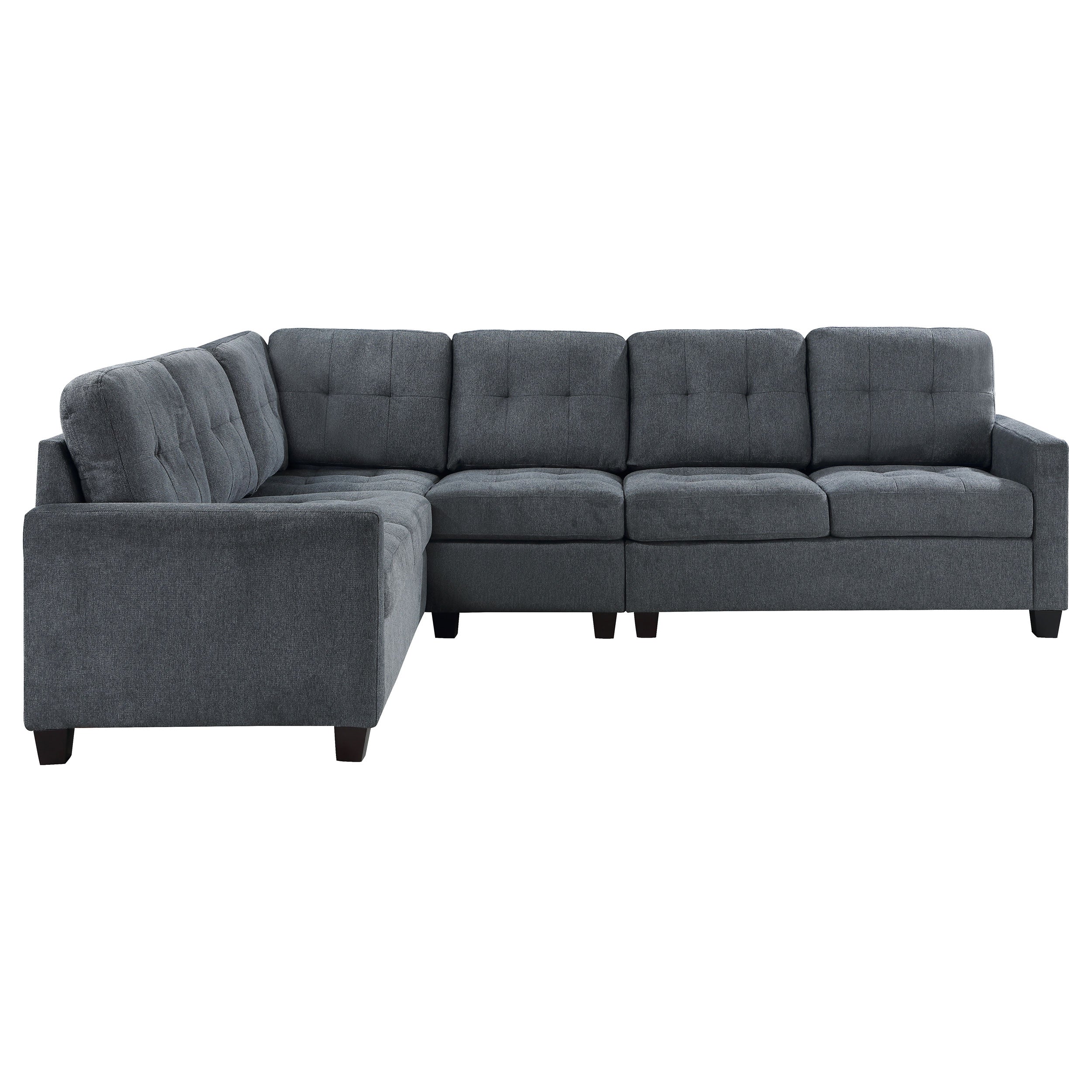 Georgina 4-piece Upholstered Modular Sectional Steel Grey - MyWaynesHome #