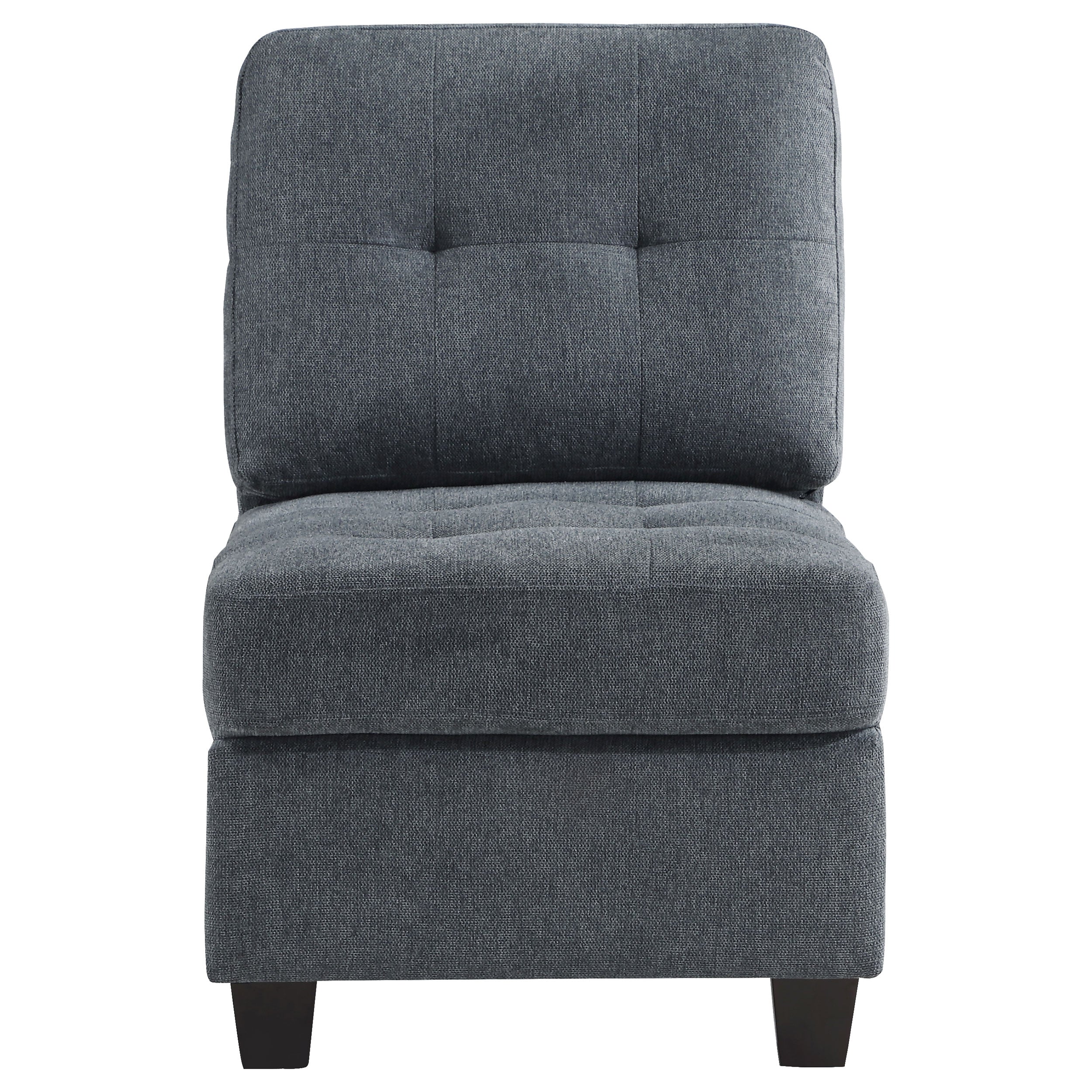 Georgina Upholstered Armless Chair Steel Grey - MyWaynesHome #