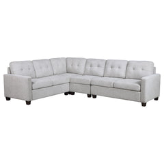 Georgina 4-piece Upholstered Modular Sectional Sofa Beige - MyWaynesHome #