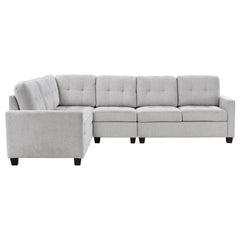 Georgina 4-piece Upholstered Modular Sectional Sofa Beige - MyWaynesHome #