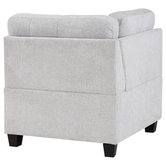 Georgina Upholstered Corner Chair Steel Beige - MyWaynesHome #