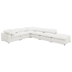 Raleigh 6-piece Boucle Upholstered Modular Sectional Ivory - MyWaynesHome #