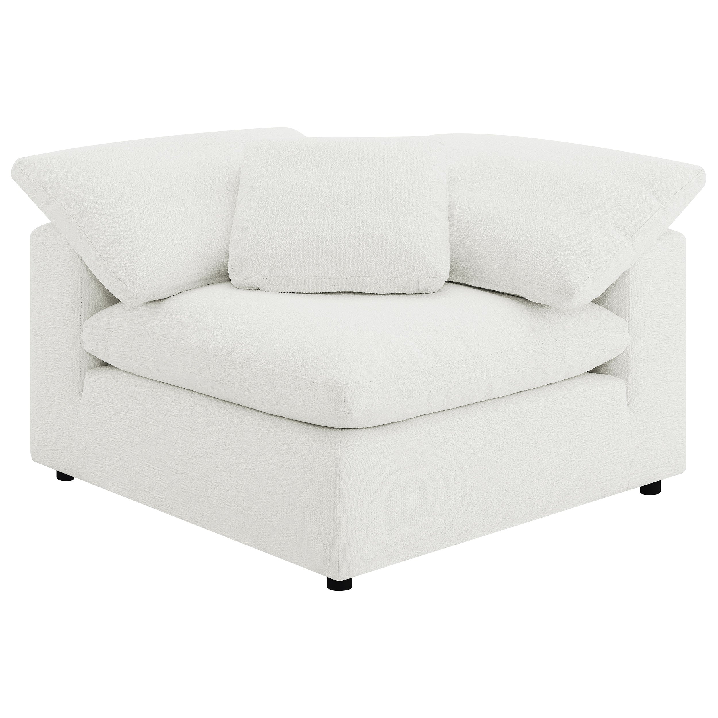 Raleigh 6-piece Boucle Upholstered Modular Sectional Ivory - MyWaynesHome #