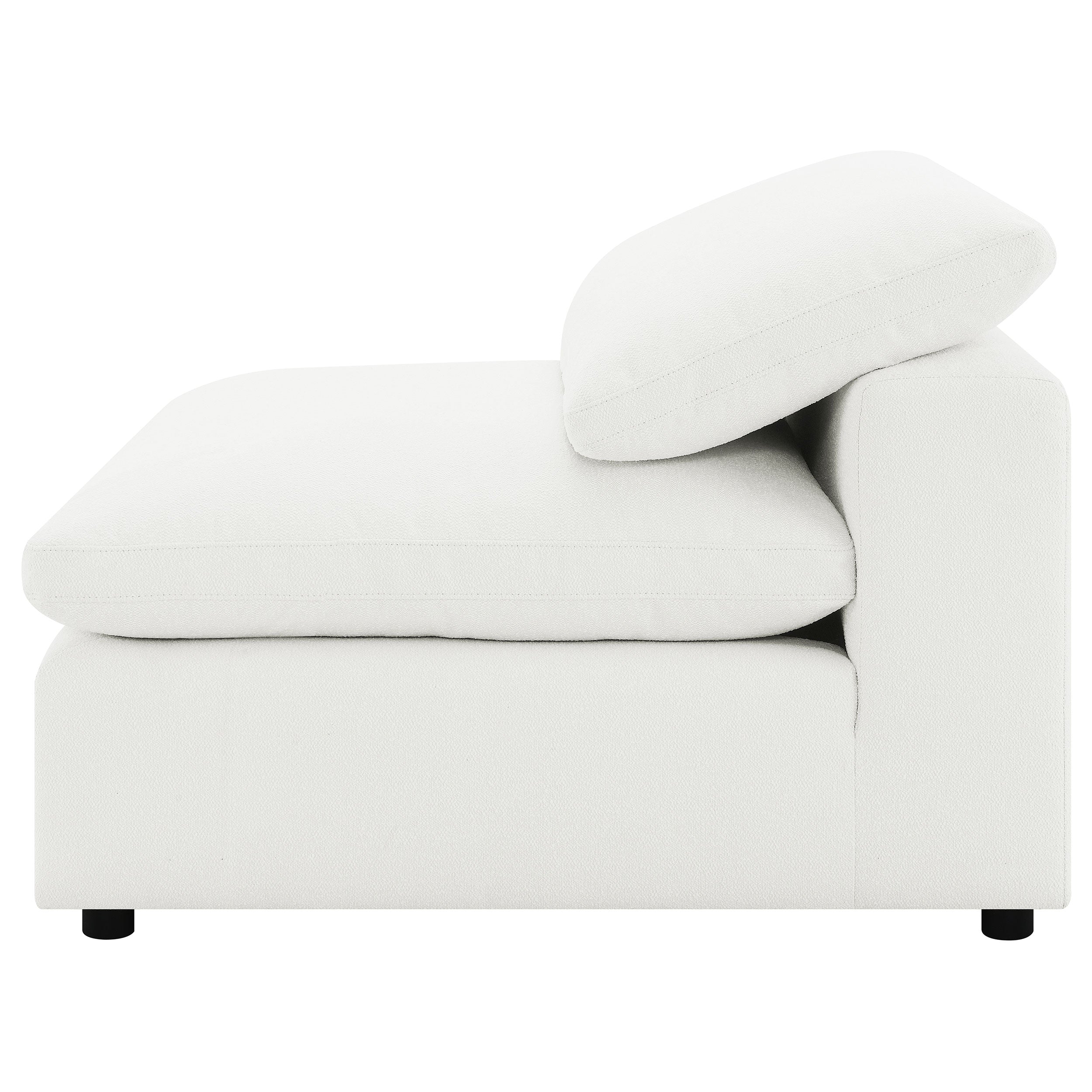 Raleigh Boucle Upholstered Armless Chair Ivory - MyWaynesHome #