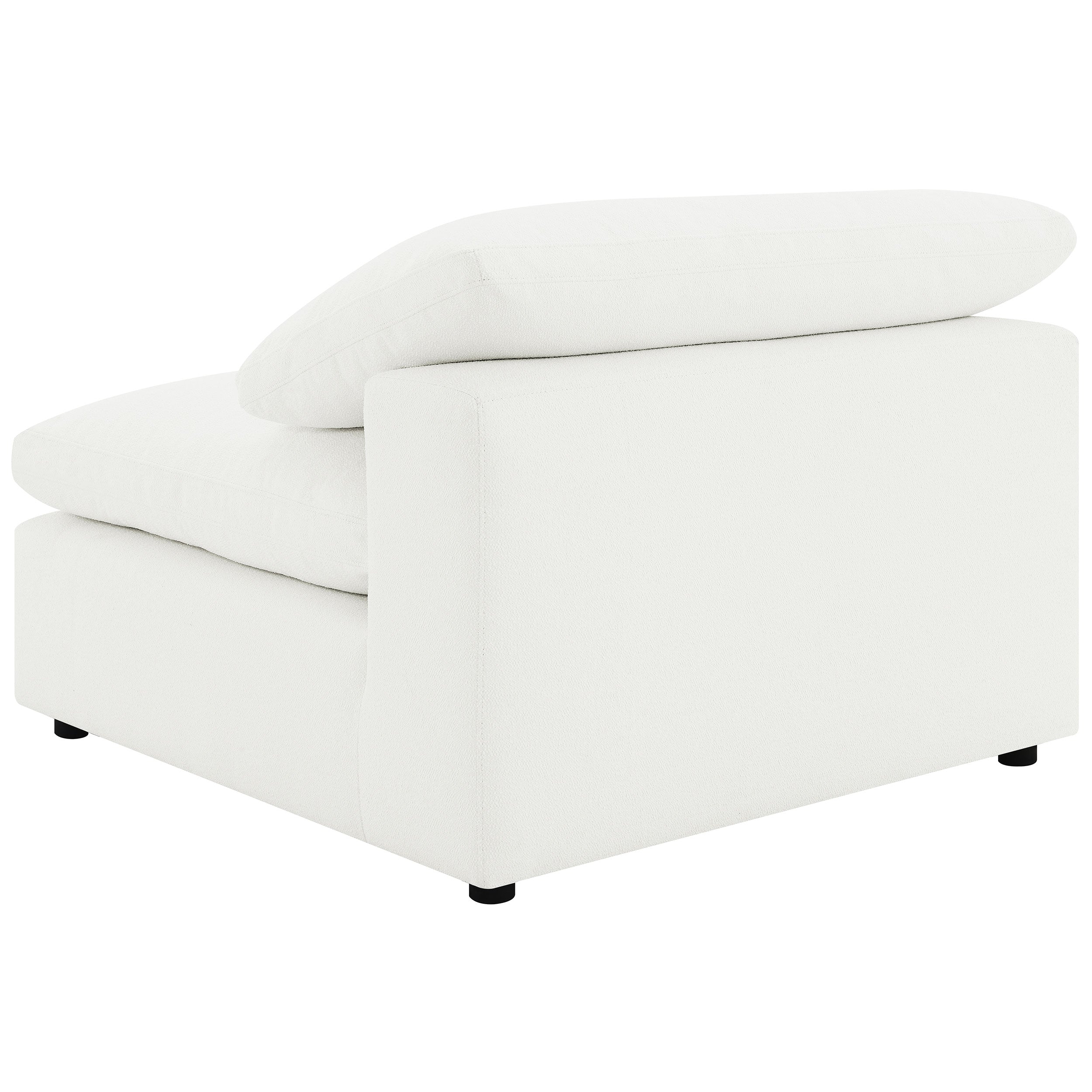 Raleigh Boucle Upholstered Armless Chair Ivory - MyWaynesHome #