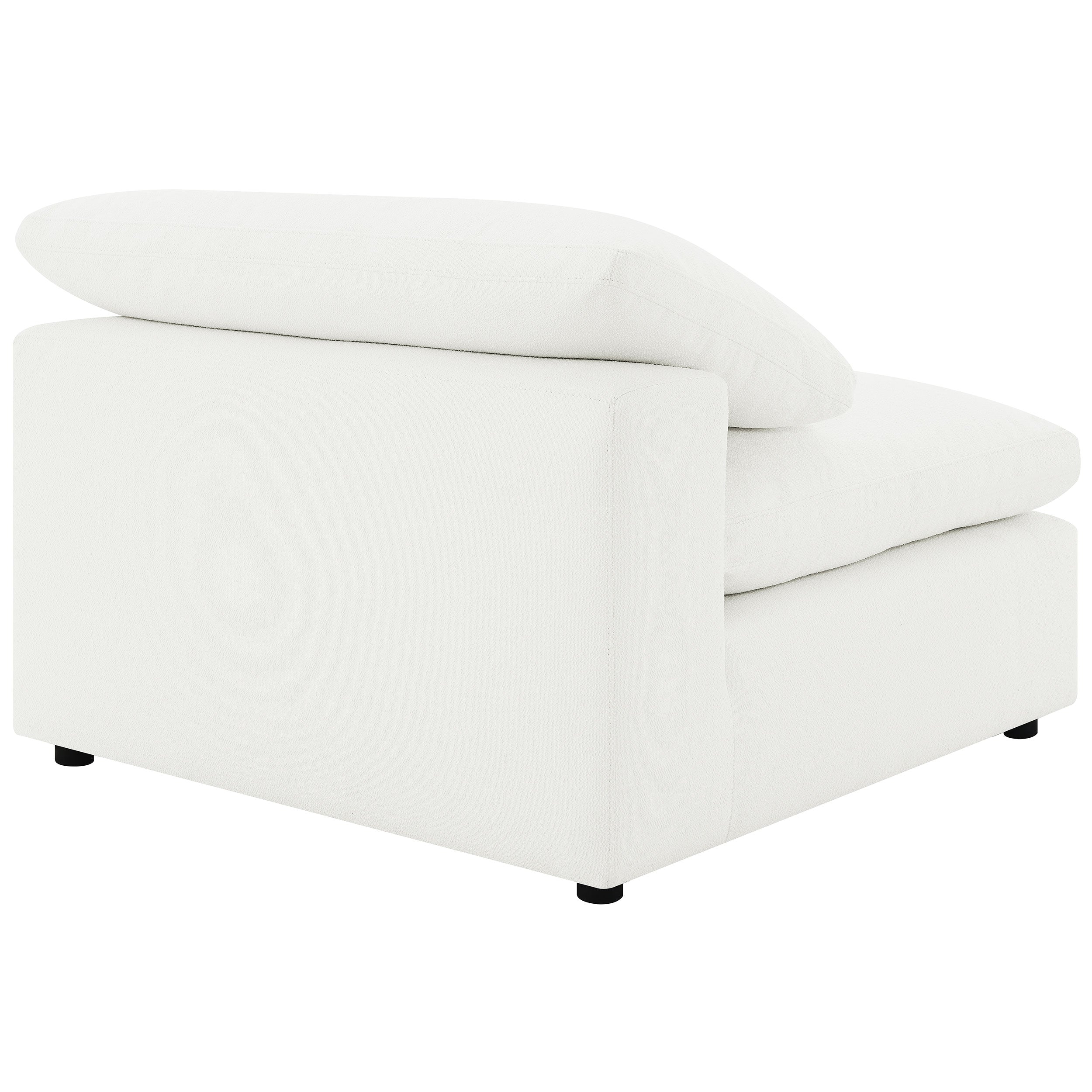 Raleigh Boucle Upholstered Armless Chair Ivory - MyWaynesHome #