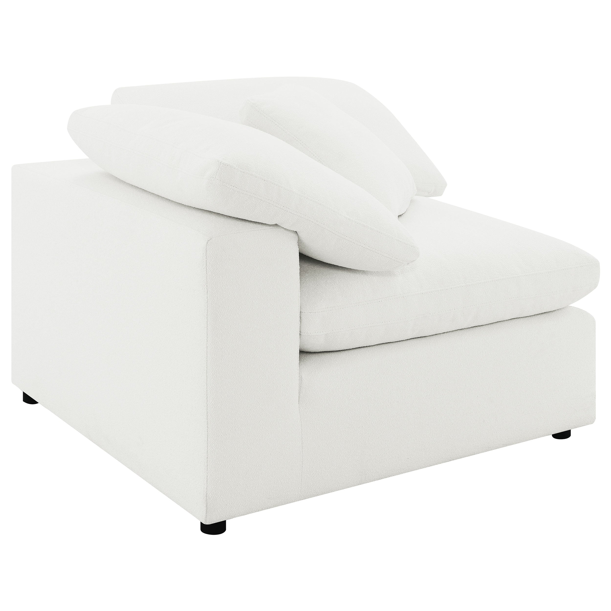 Raleigh Boucle Upholstered Corner Chair Ivory - MyWaynesHome #