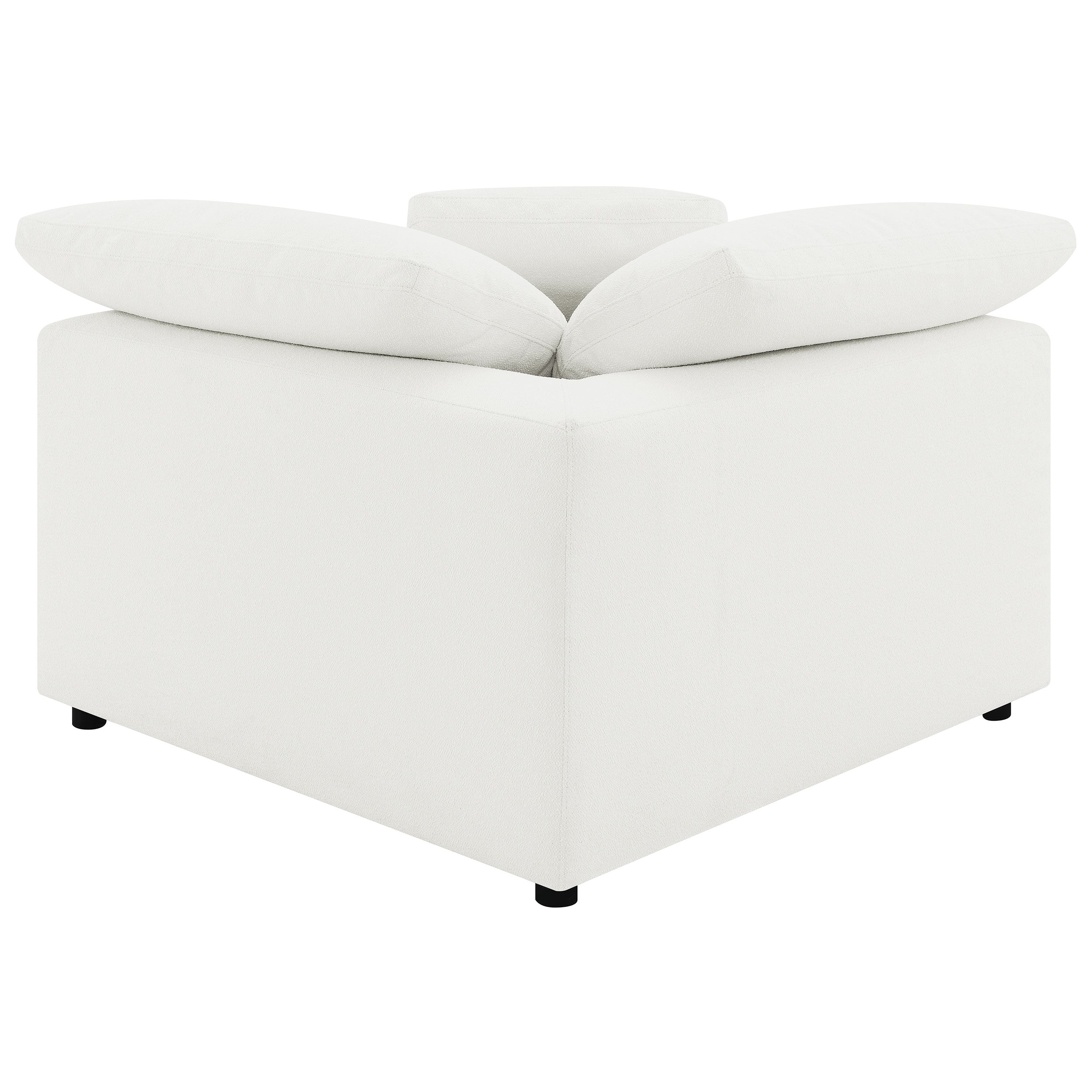 Raleigh Boucle Upholstered Corner Chair Ivory - MyWaynesHome #