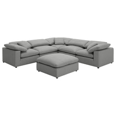 Raleigh 6-piece Boucle Upholstered Modular Sectional Grey - MyWaynesHome #