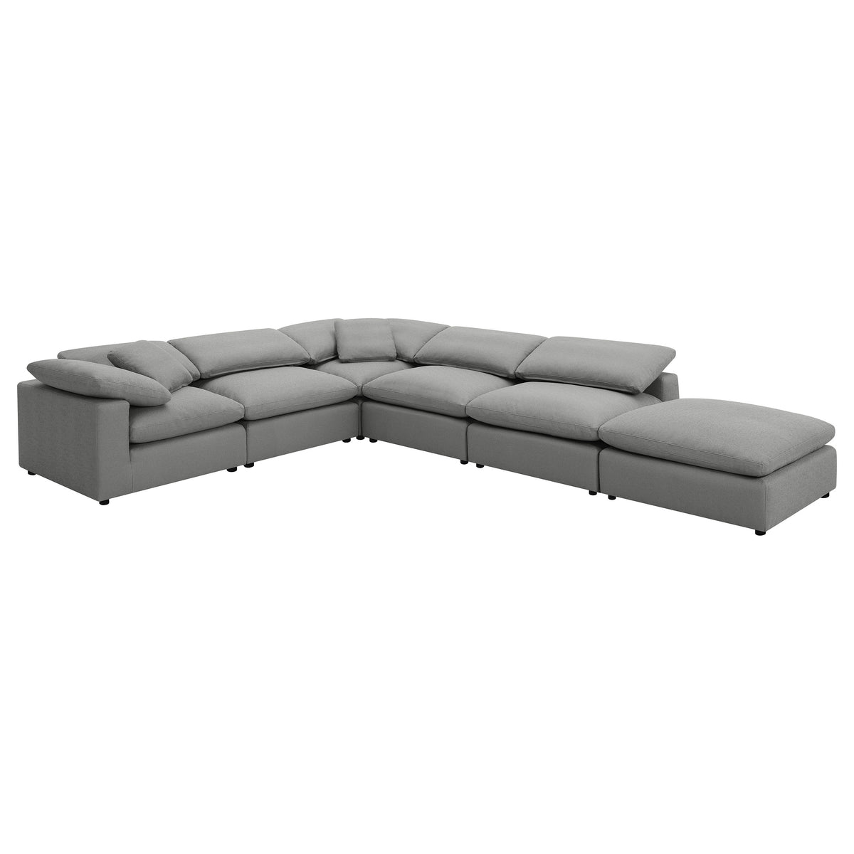 Raleigh 6-piece Boucle Upholstered Modular Sectional Grey - MyWaynesHome #