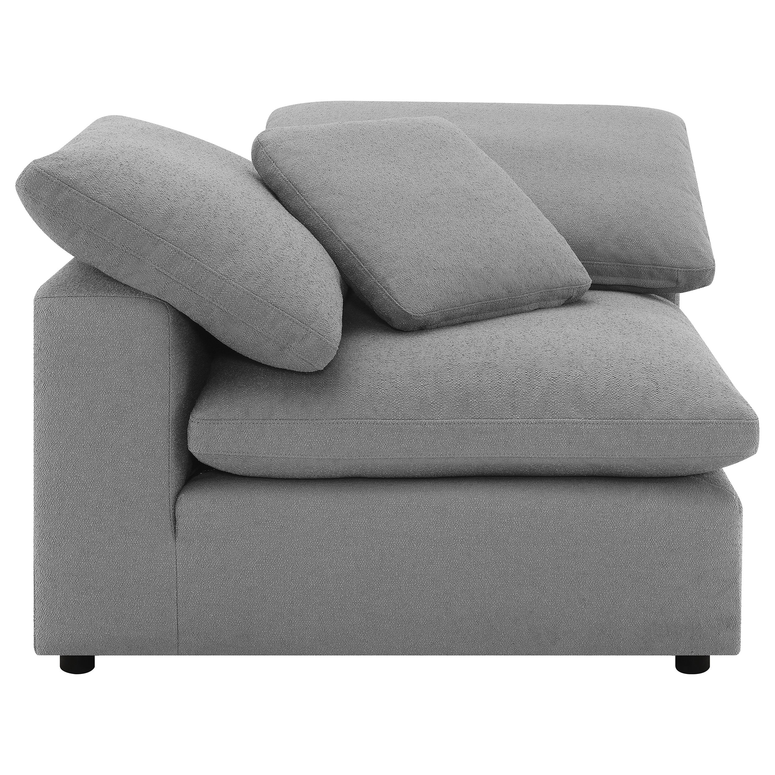 Raleigh Boucle Upholstered Corner Chair Grey - MyWaynesHome #