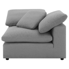 Raleigh Boucle Upholstered Corner Chair Grey - MyWaynesHome #