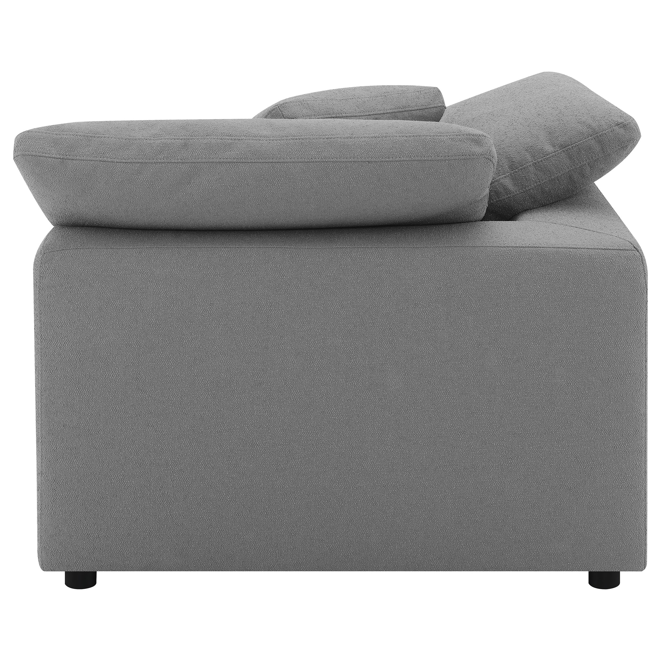 Raleigh Boucle Upholstered Corner Chair Grey - MyWaynesHome #