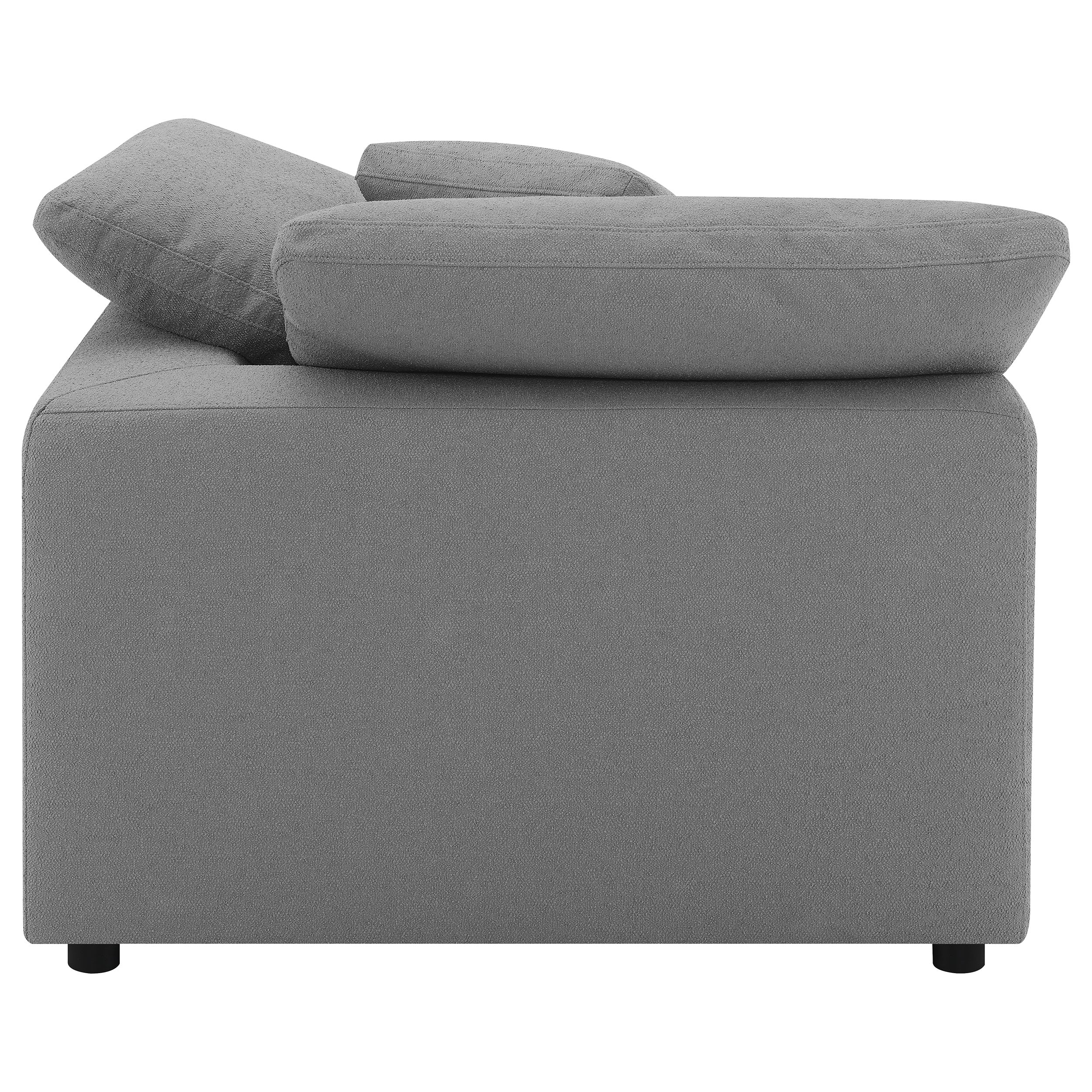 Raleigh Boucle Upholstered Corner Chair Grey - MyWaynesHome #