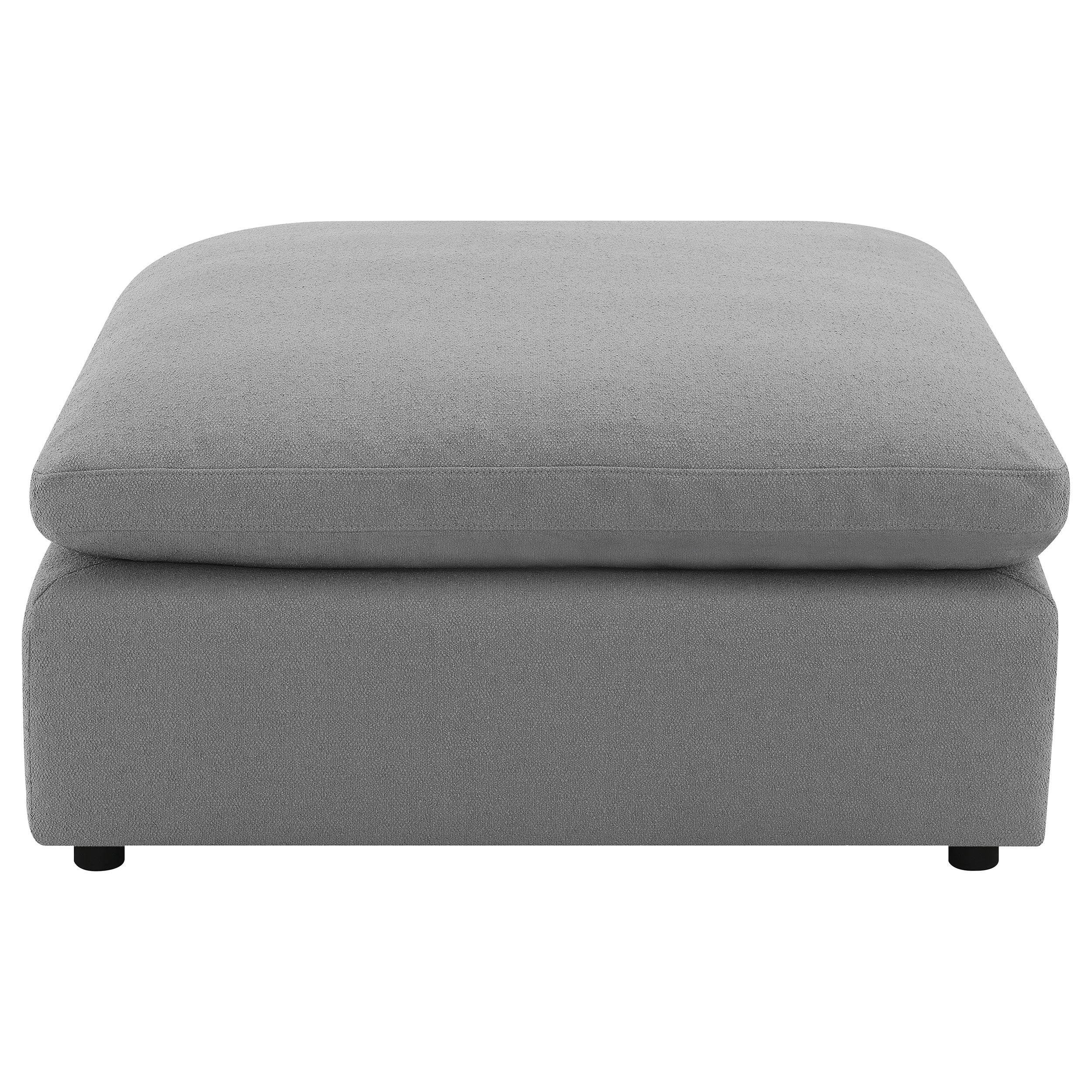 Raleigh Boucle Upholstered Ottoman Grey - MyWaynesHome #