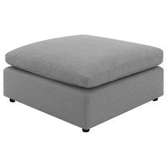 Raleigh Boucle Upholstered Ottoman Grey - MyWaynesHome #