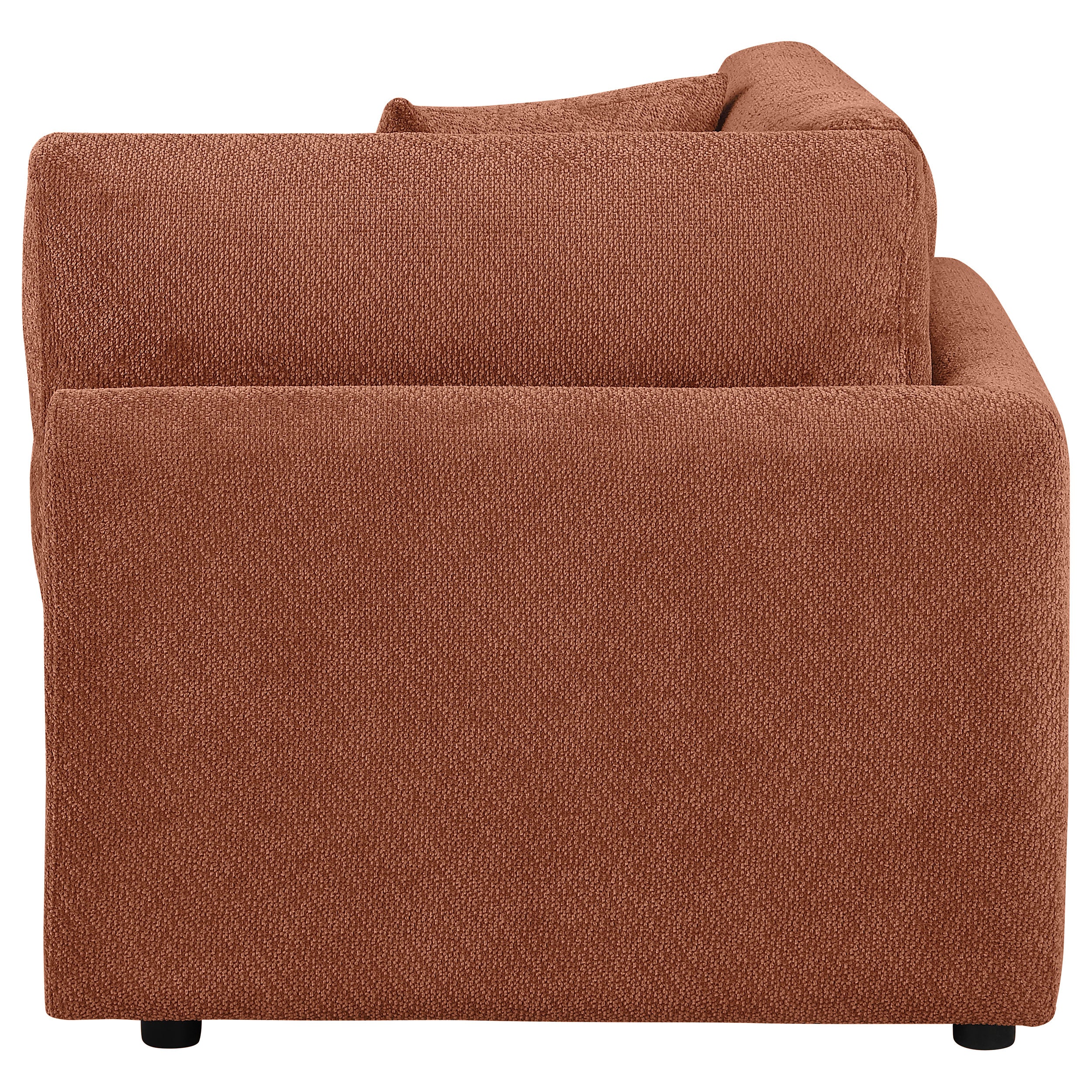 Elysia Chenille Upholstered Modular Corner Chair Coral