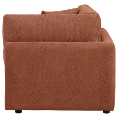 Elysia Chenille Upholstered Modular Corner Chair Coral