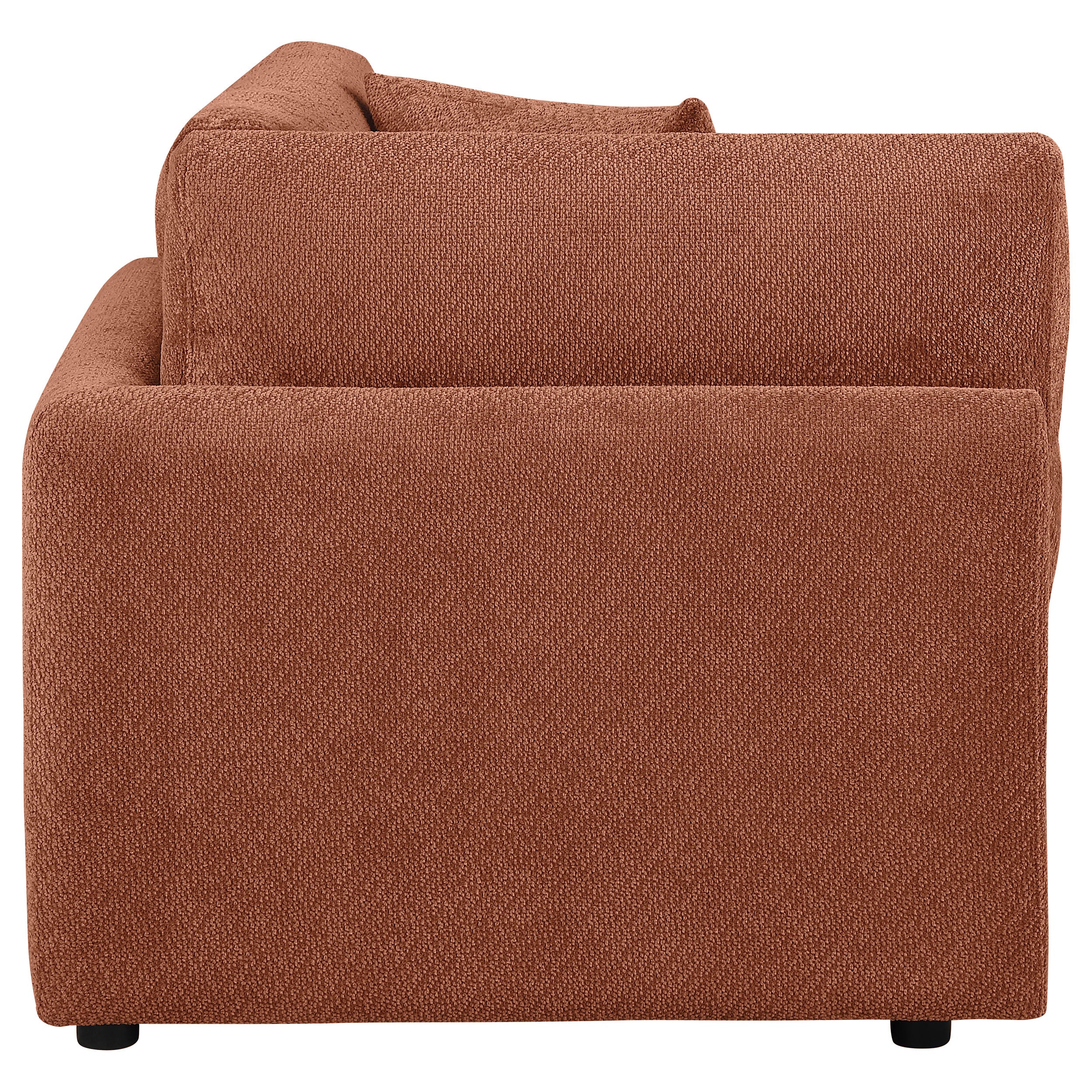 Elysia Chenille Upholstered Modular Corner Chair Coral