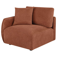 Elysia Chenille Upholstered Modular Laf Chair Coral