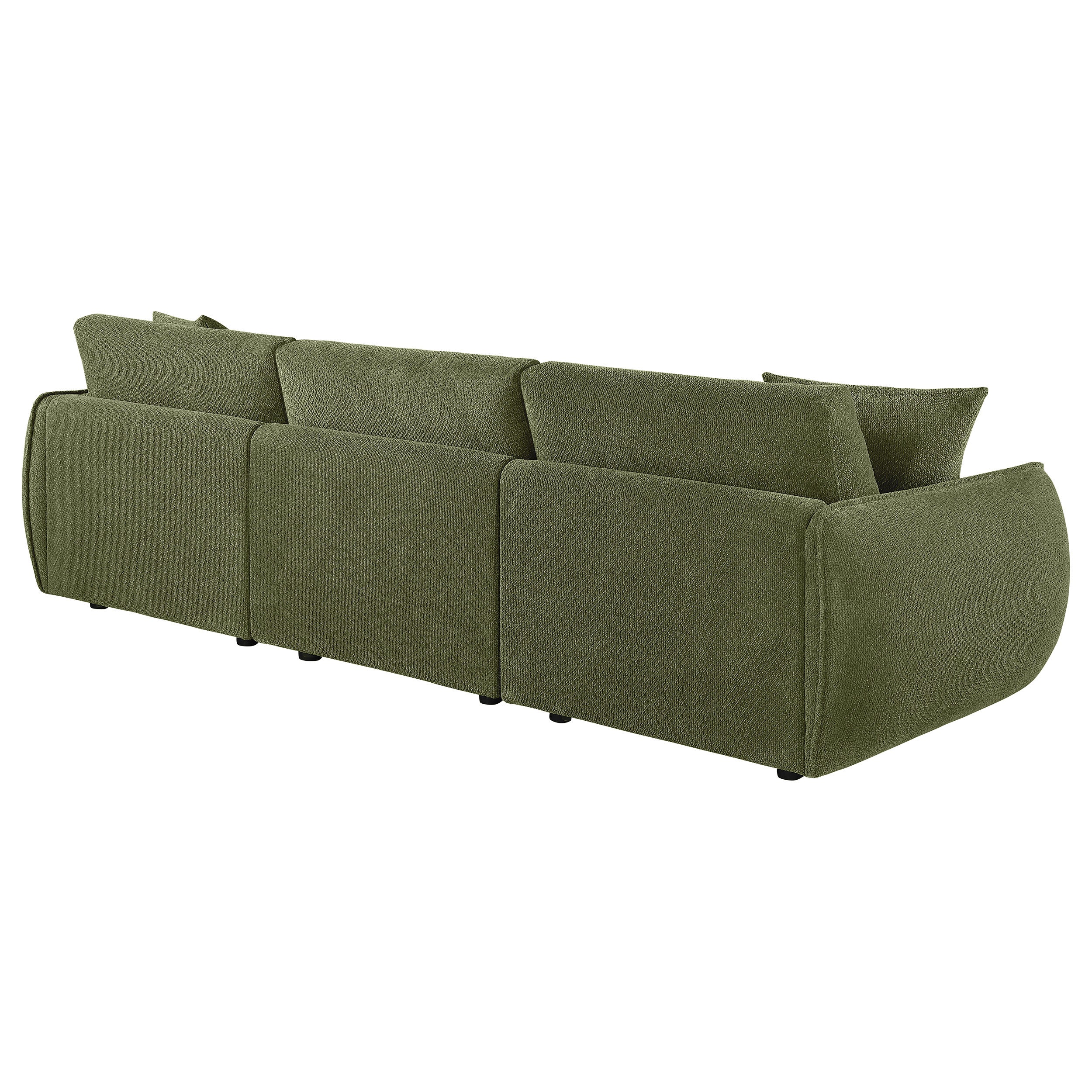 Elysia Chenille Upholstered Modular Lounge Sofa Green