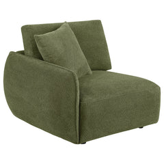 Elysia Chenille Upholstered Modular Laf Chair Green