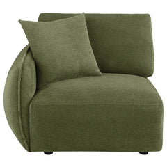 Elysia Chenille Upholstered Modular Laf Chair Green