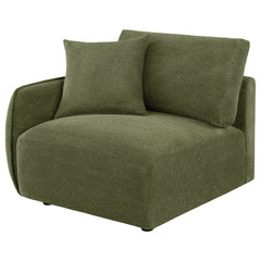 Elysia Chenille Upholstered Modular Laf Chair Green