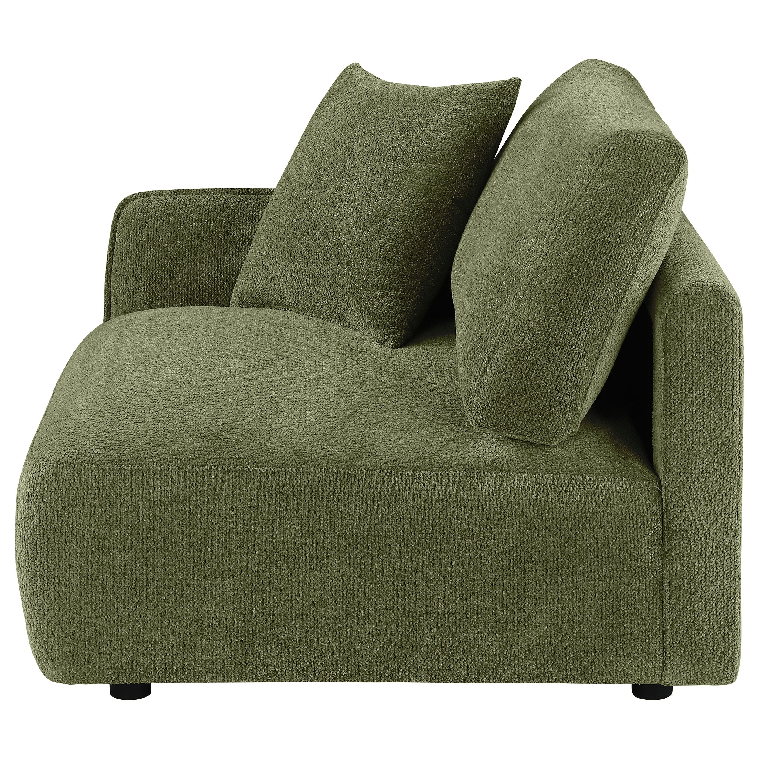 Elysia Chenille Upholstered Modular Laf Chair Green
