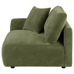 Elysia Chenille Upholstered Modular Laf Chair Green