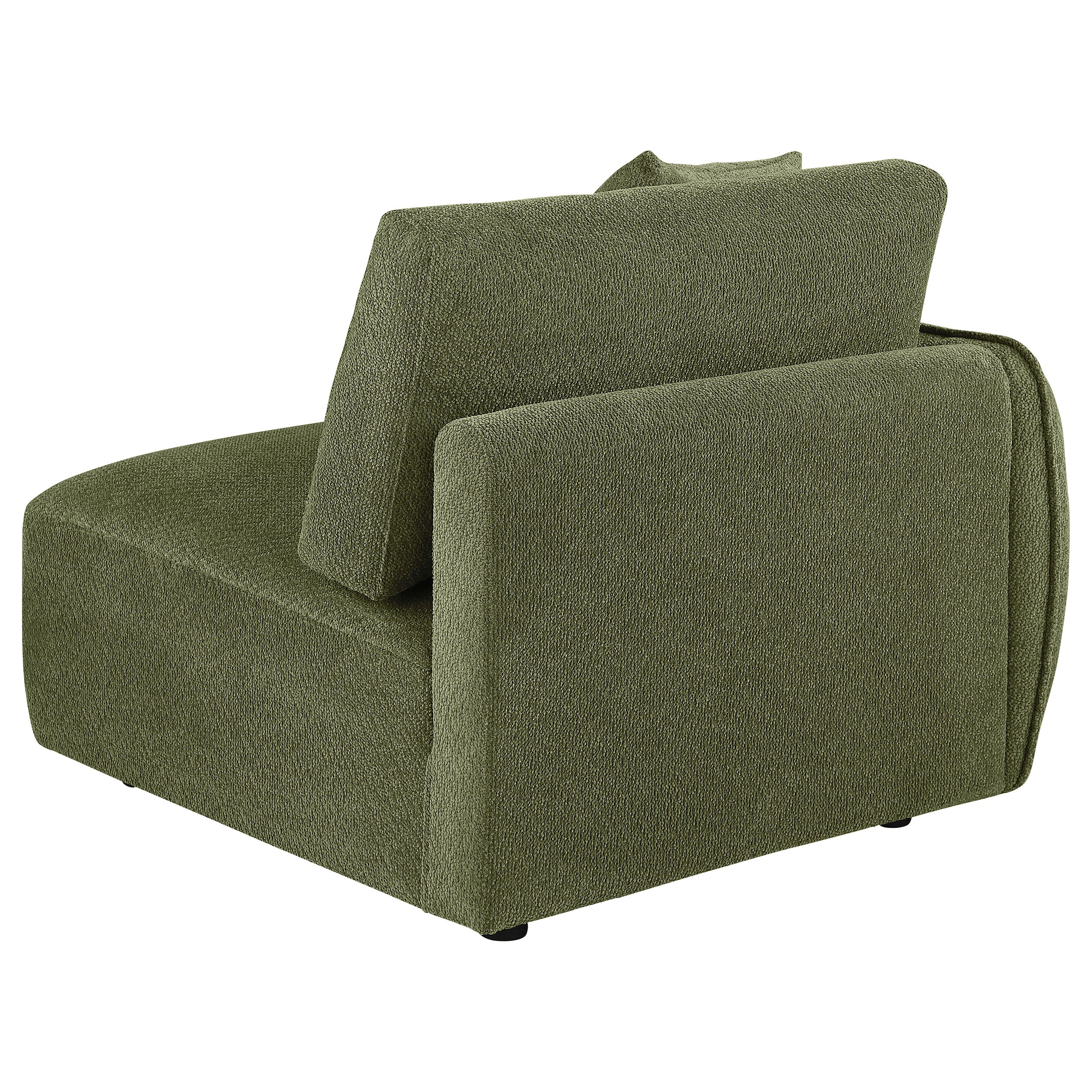 Elysia Chenille Upholstered Modular Laf Chair Green