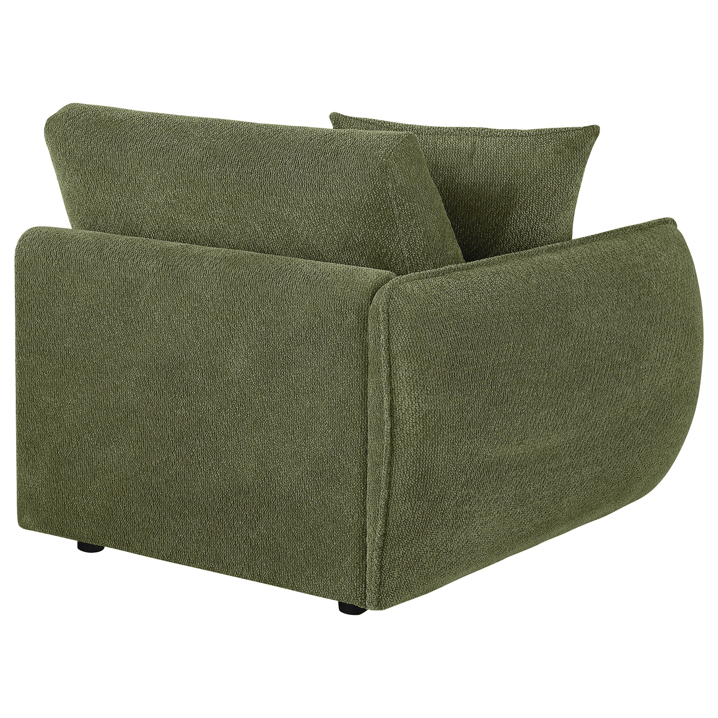 Elysia Chenille Upholstered Modular Laf Chair Green