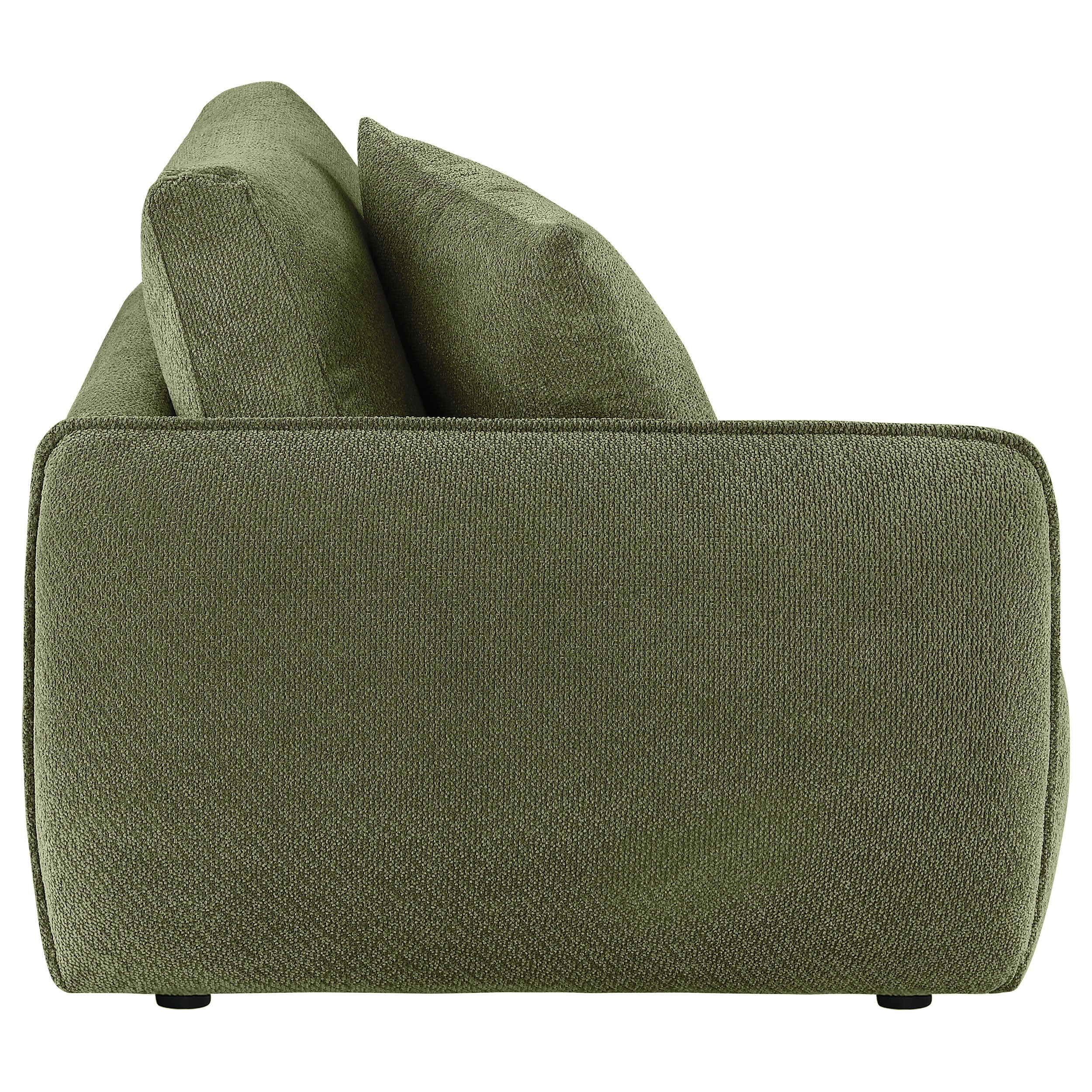 Elysia Chenille Upholstered Modular Laf Chair Green