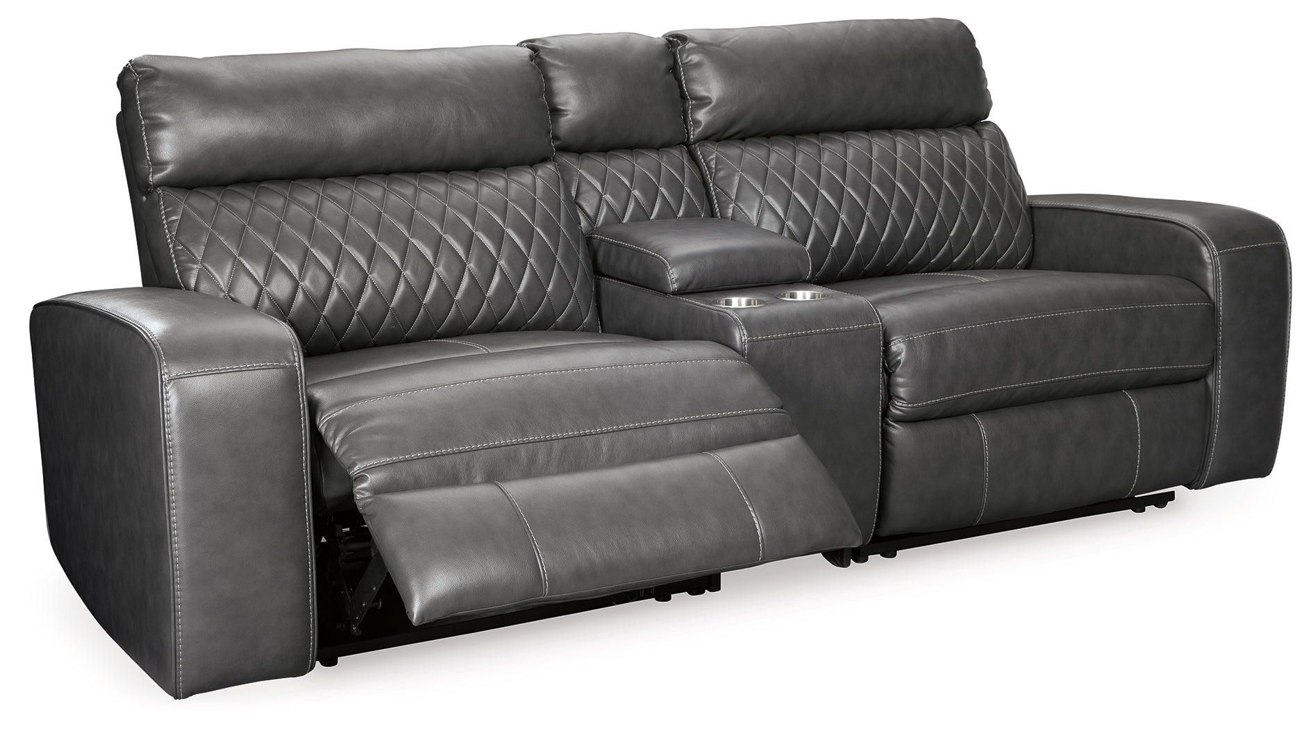 Samperstone 3-Piece Power Reclining Sectional Loveseat - MyWaynesHome #