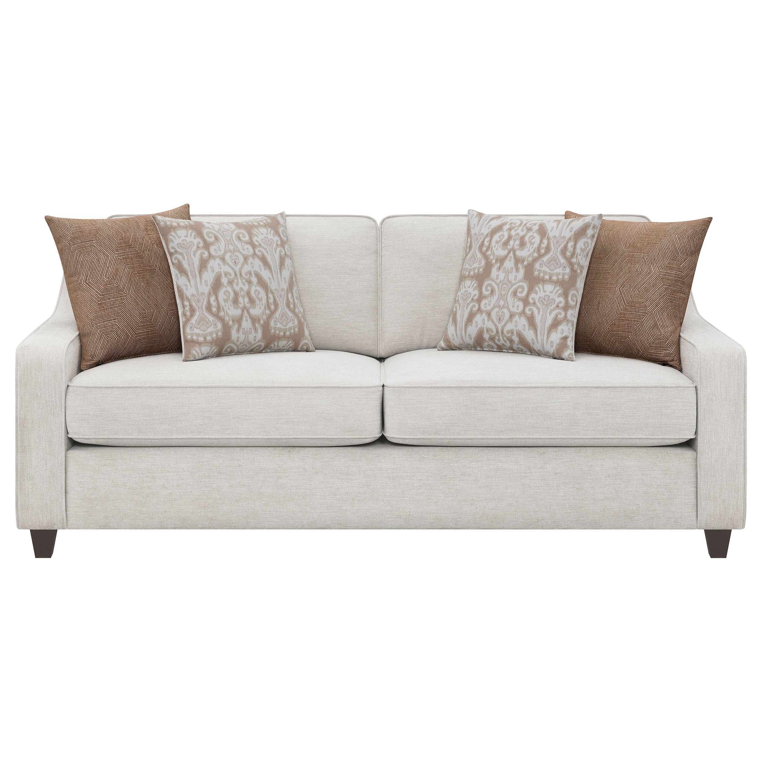 Christine 2-piece Upholstered Sloped Arm Sofa Set Beige - MyWaynesHome #