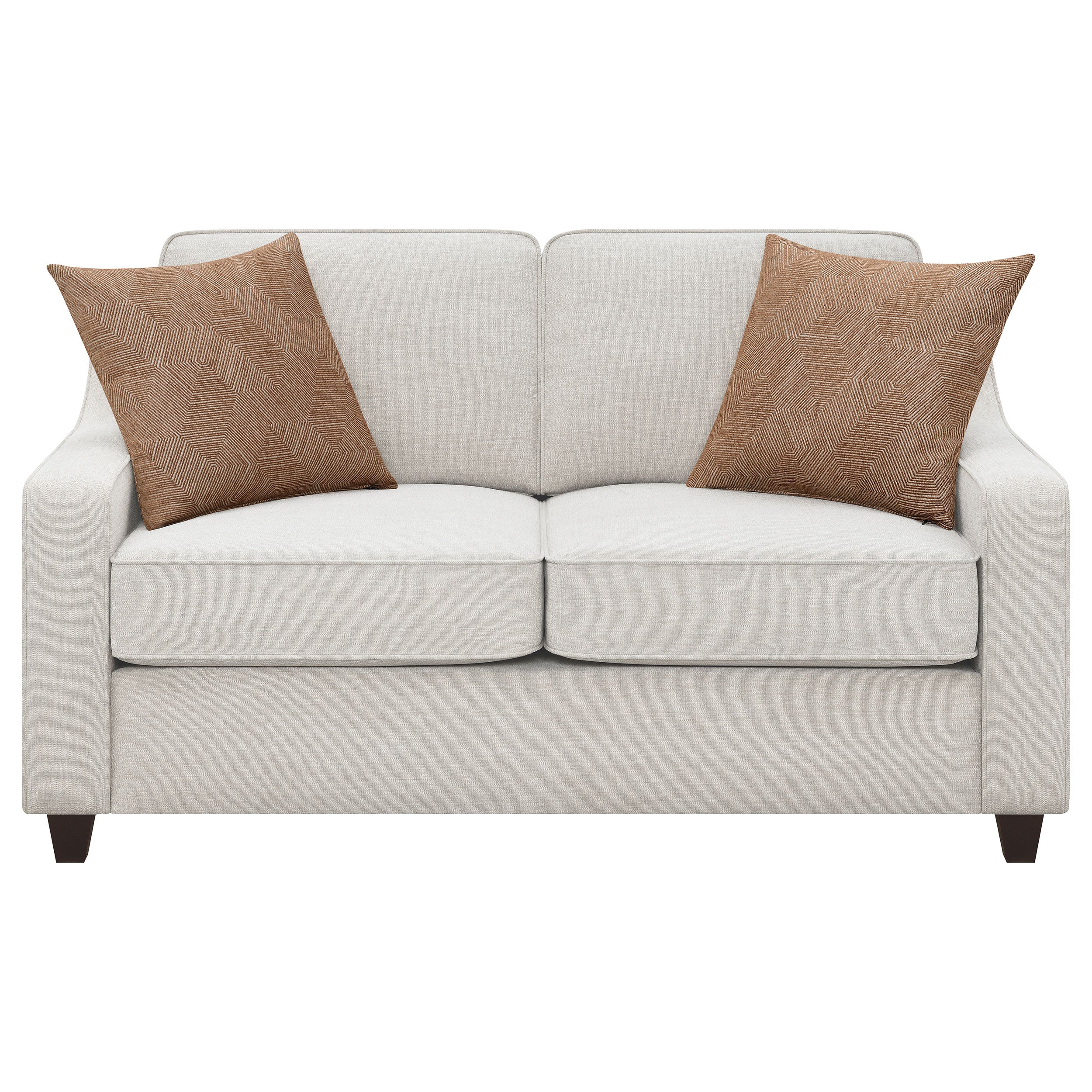 Christine 2-piece Upholstered Sloped Arm Sofa Set Beige - MyWaynesHome #