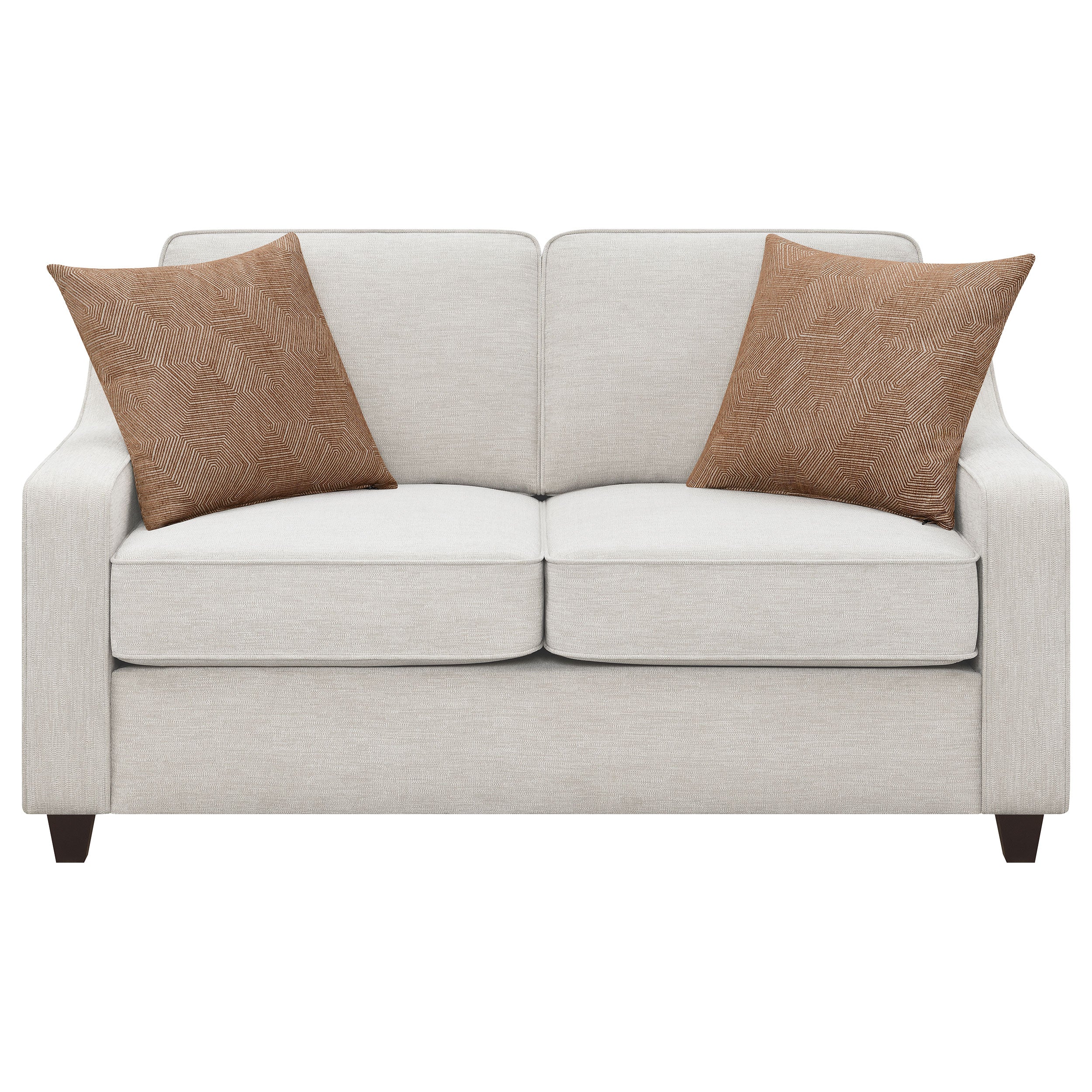 Christine Upholstered Sloped Arm Loveseat Beige - MyWaynesHome #