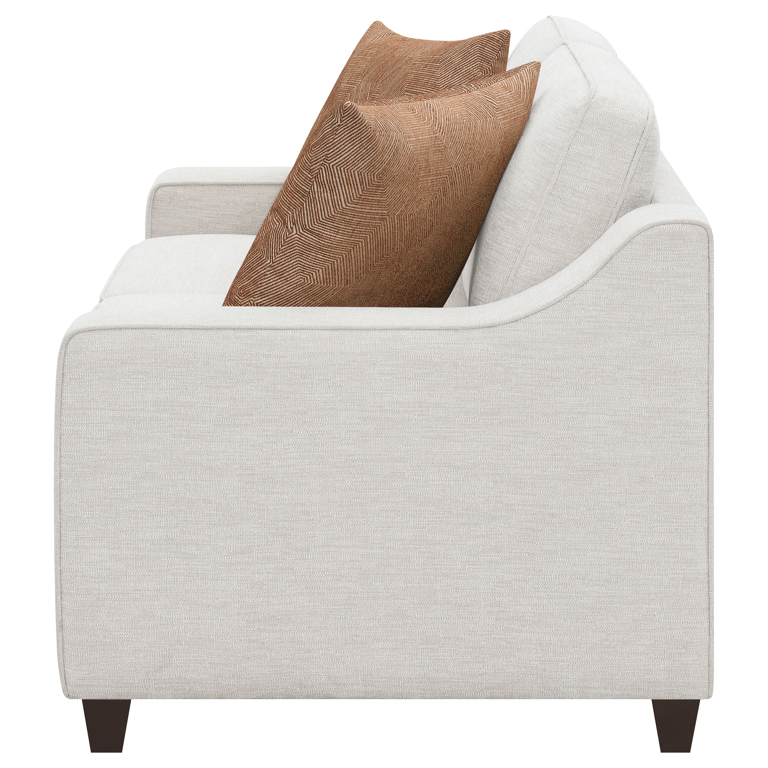 Christine Upholstered Sloped Arm Loveseat Beige - MyWaynesHome #