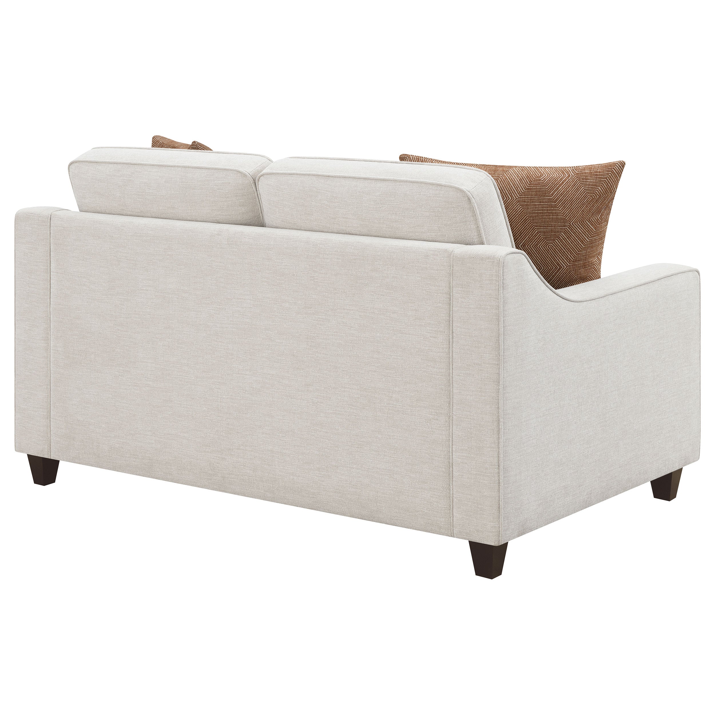 Christine Upholstered Sloped Arm Loveseat Beige - MyWaynesHome #
