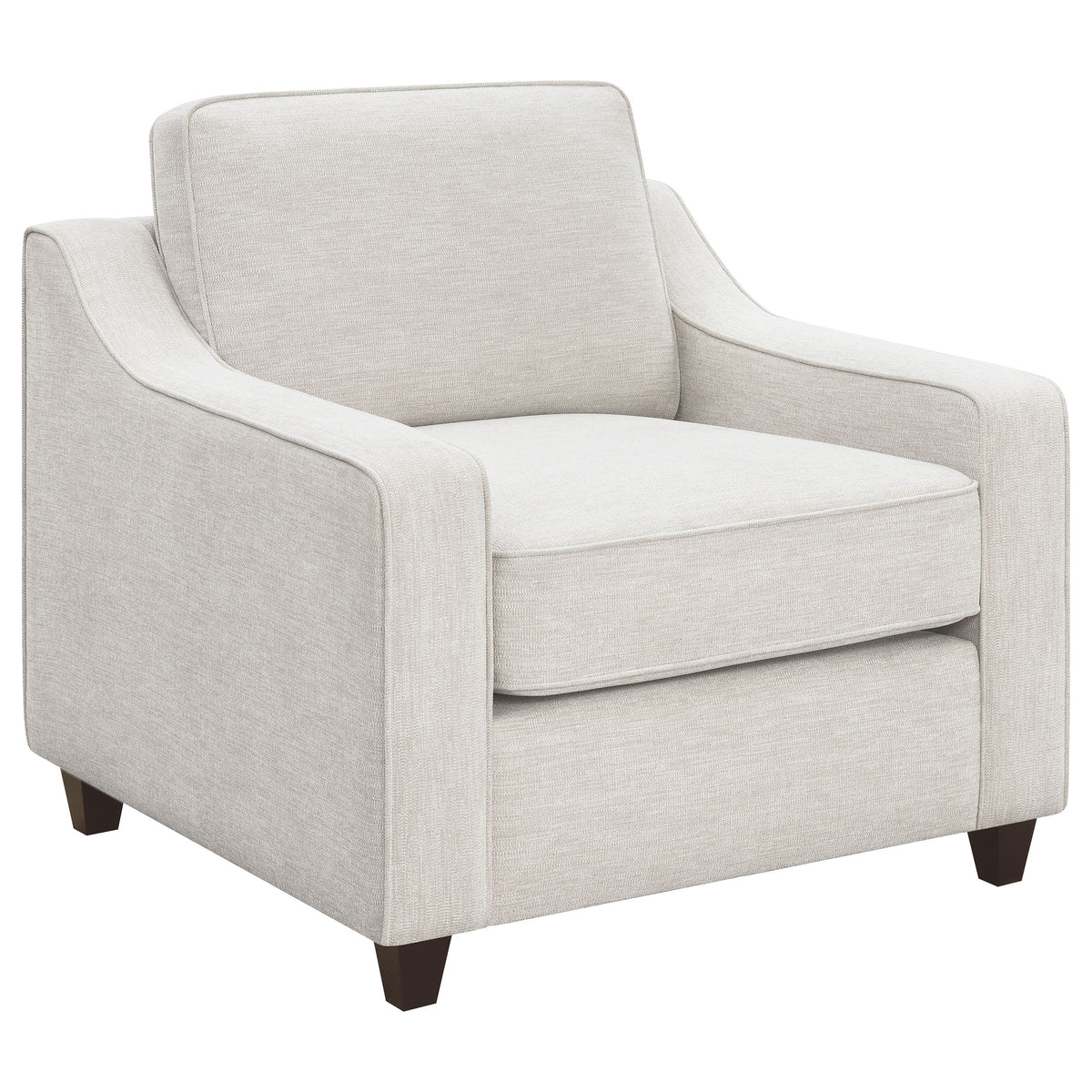 Christine Upholstered Sloped Arm Accent Chair Beige - MyWaynesHome #