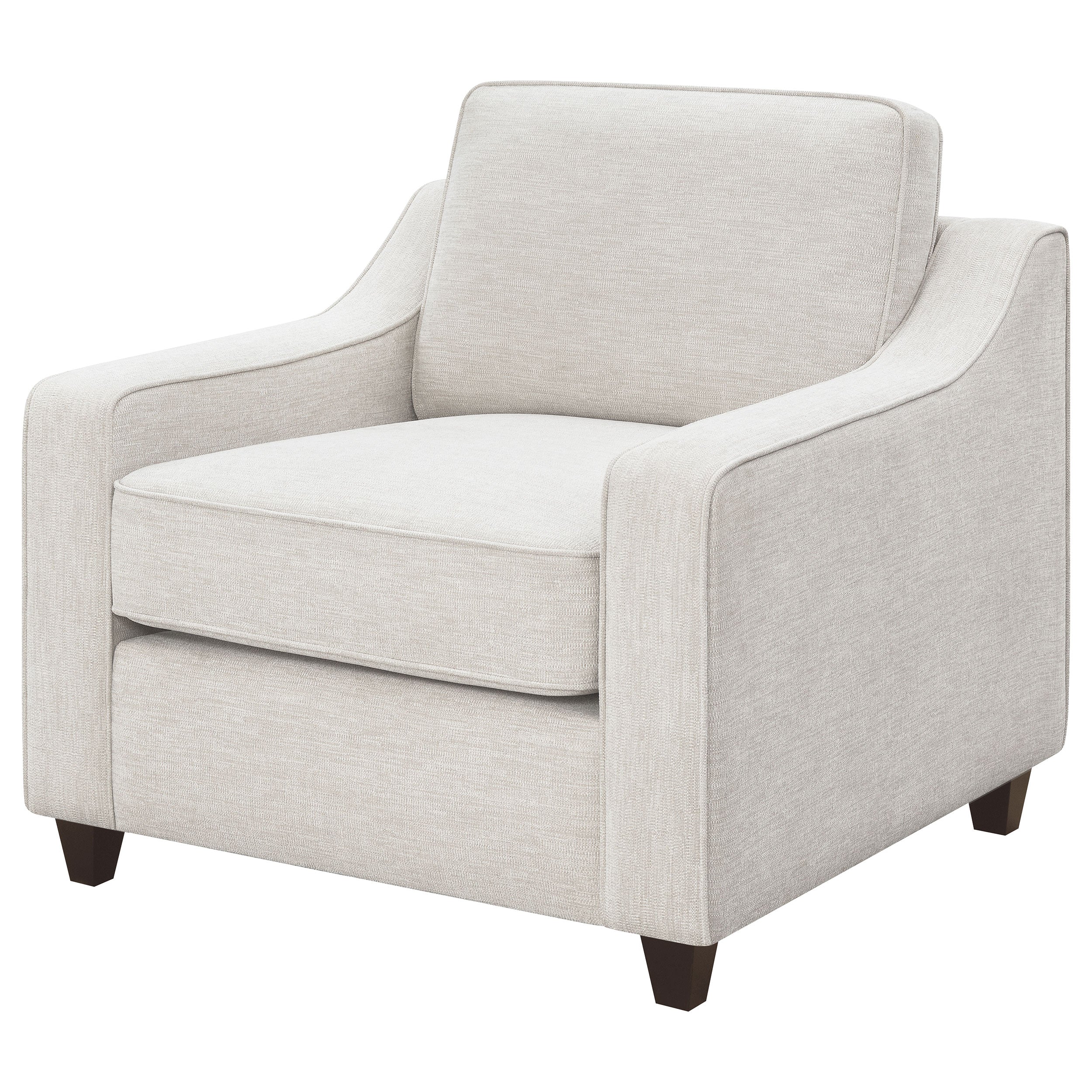 Christine Upholstered Sloped Arm Accent Chair Beige - MyWaynesHome #