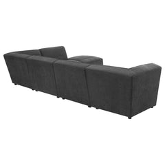 Sunny 6-piece Upholstered Modular Sectional Sofa Charcoal - MyWaynesHome #
