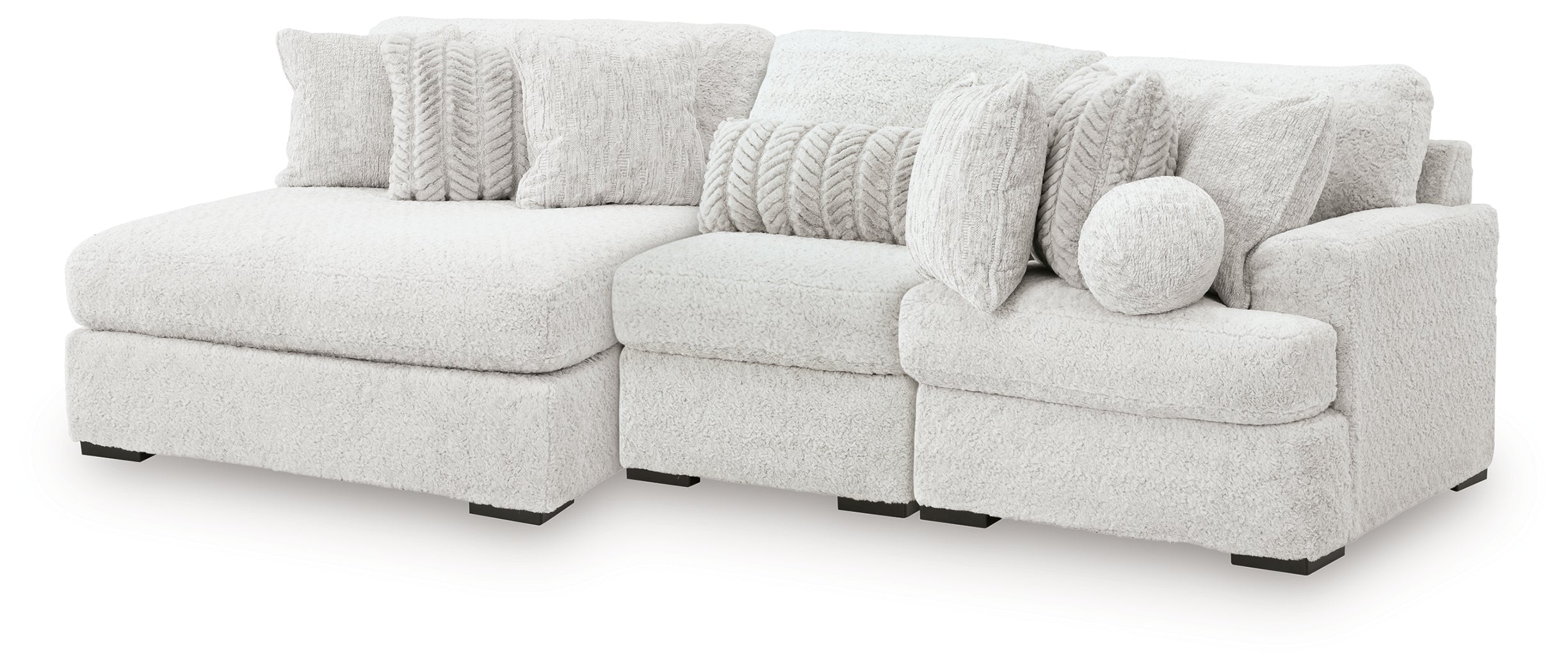 Cuddle Plush 3-Piece Sectional with Chaise