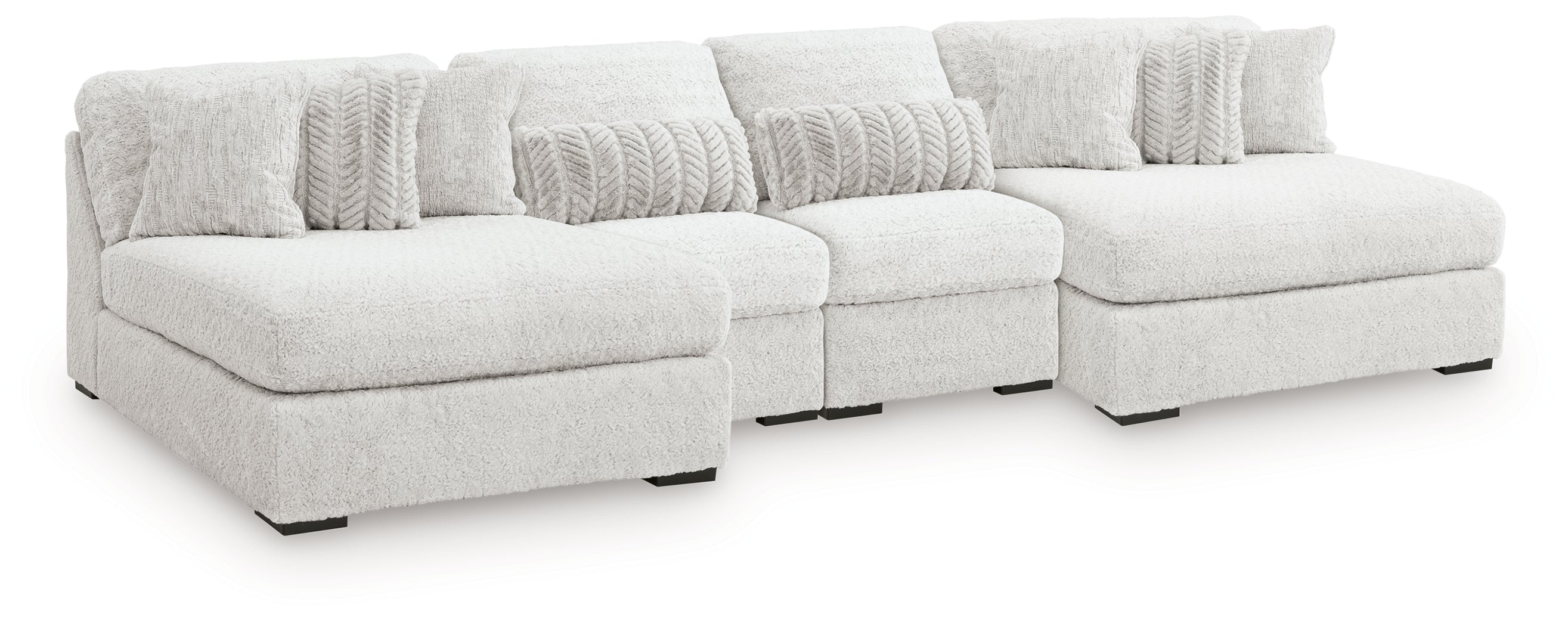 Cuddle Plush 4-Piece Sectional with Chaise