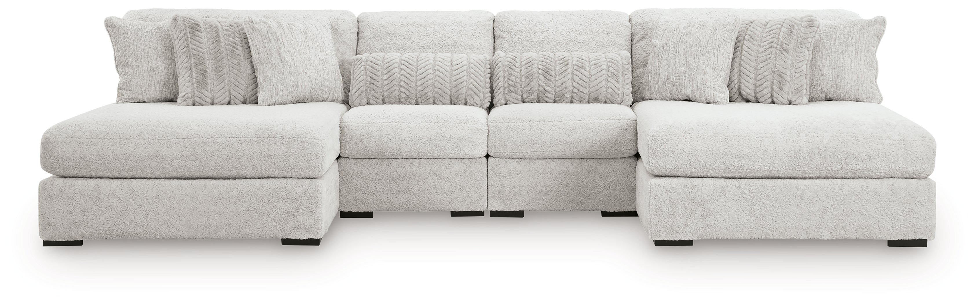 Cuddle Plush 4-Piece Sectional with Chaise