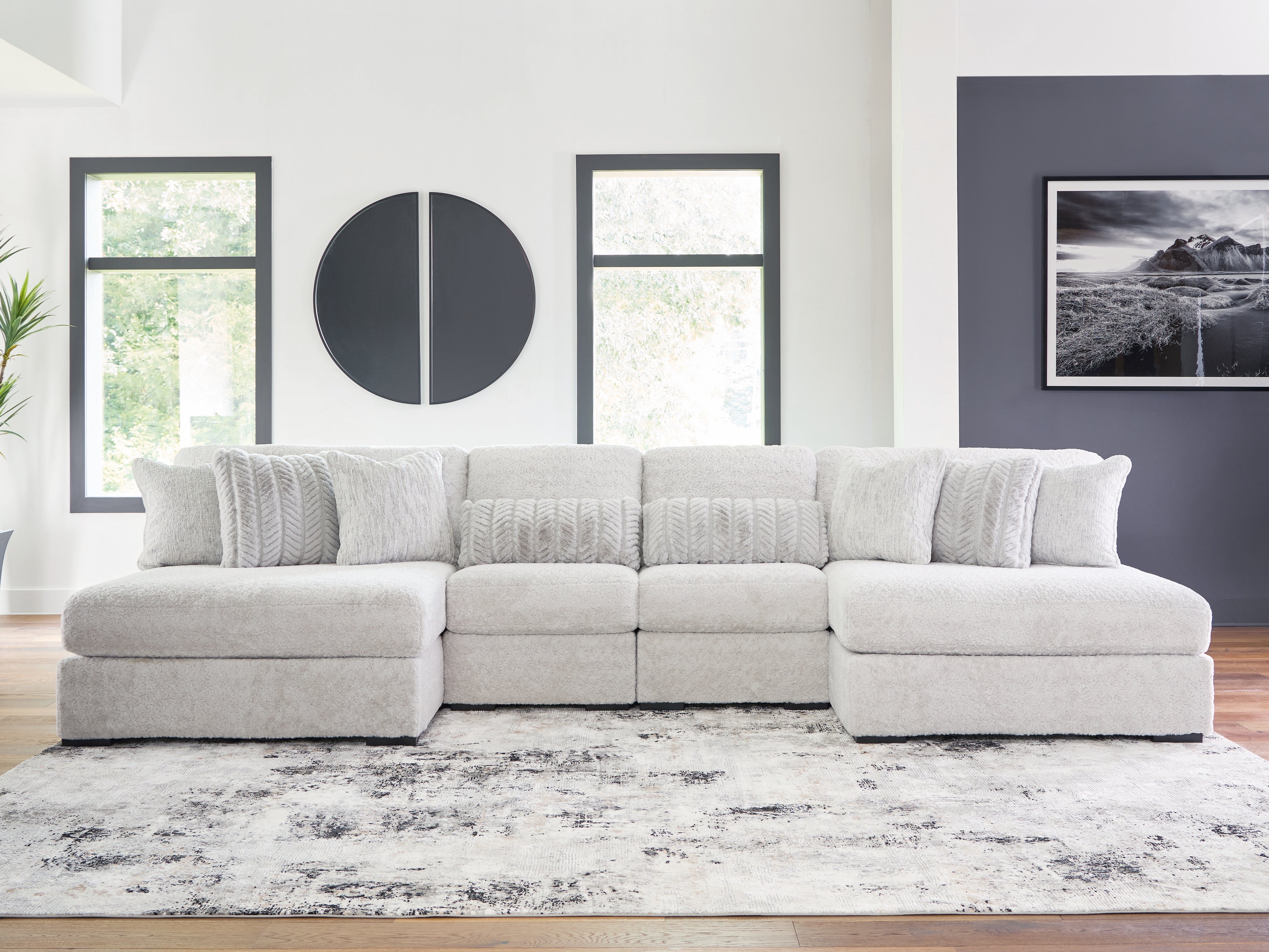 Cuddle Plush 4-Piece Sectional with Chaise