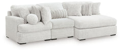 Cuddle Plush 3-Piece Sectional with Chaise