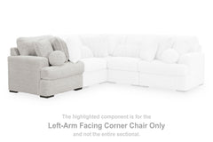 Cuddle Plush Left-Arm Facing Corner Chair